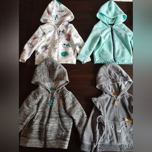 12 Months toddler zip up hoodies/jackets
